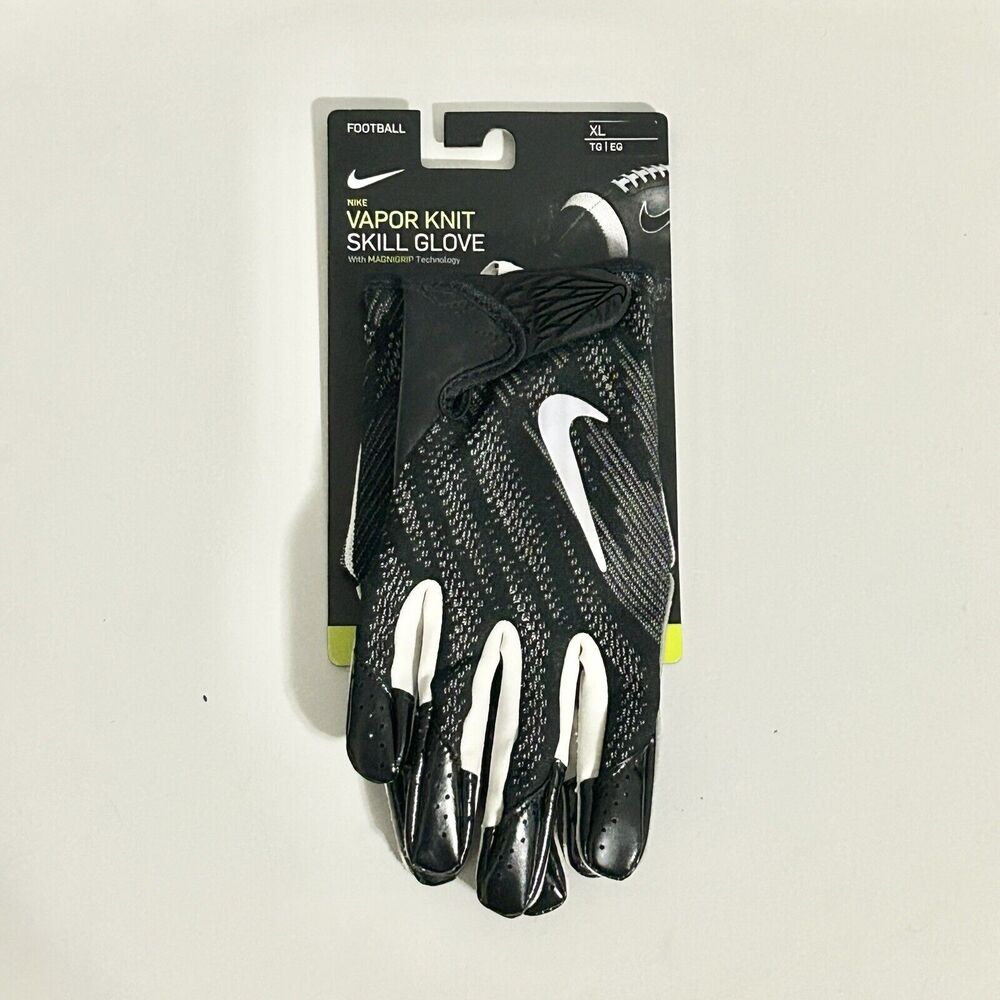 Nike Vapor Knit Men’s Size XL Black White NFL Promo Football Skill Gloves